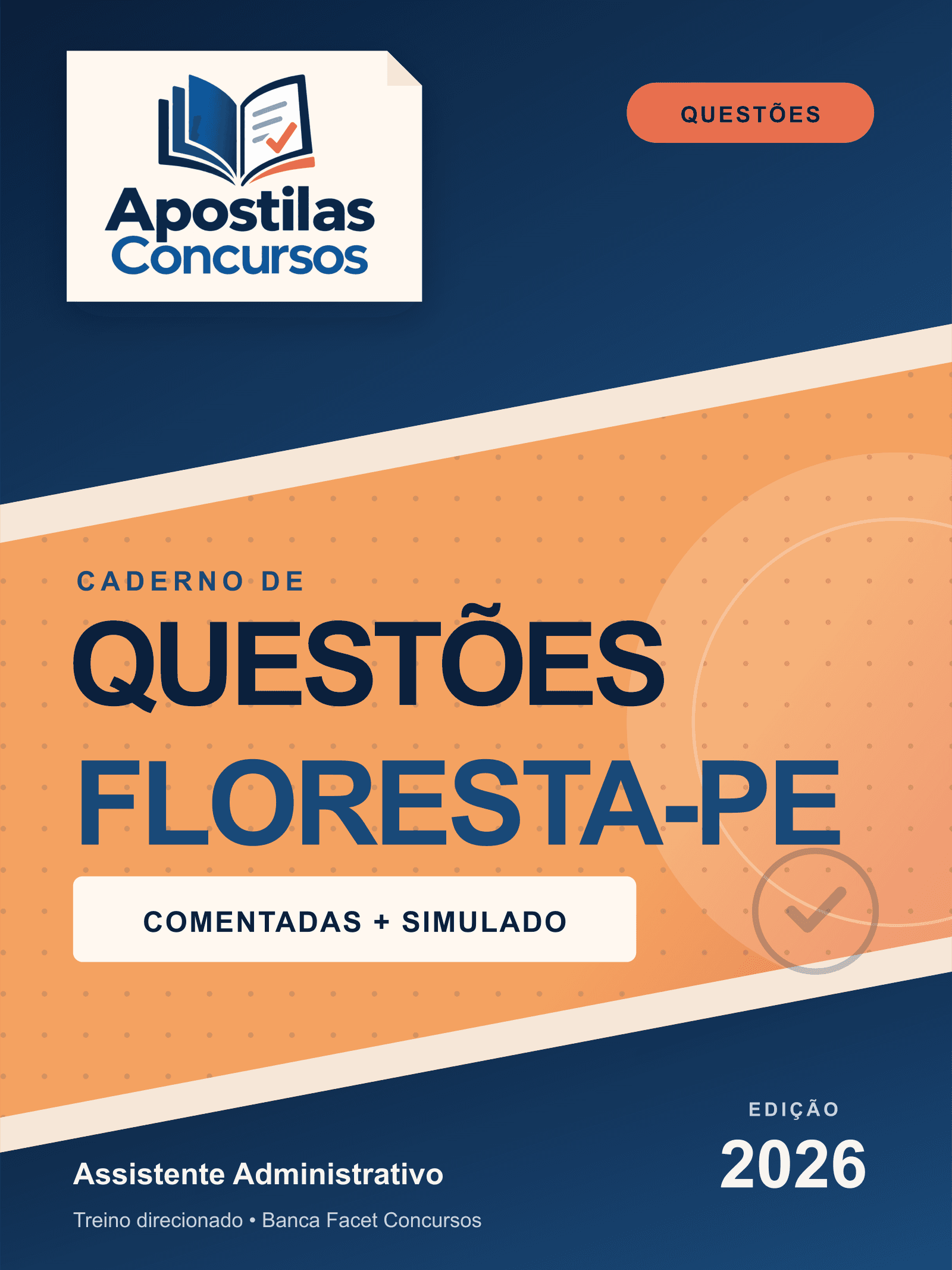 Capa de Caderno de Questões Floresta-PE 2026 - Assistente Administrativo