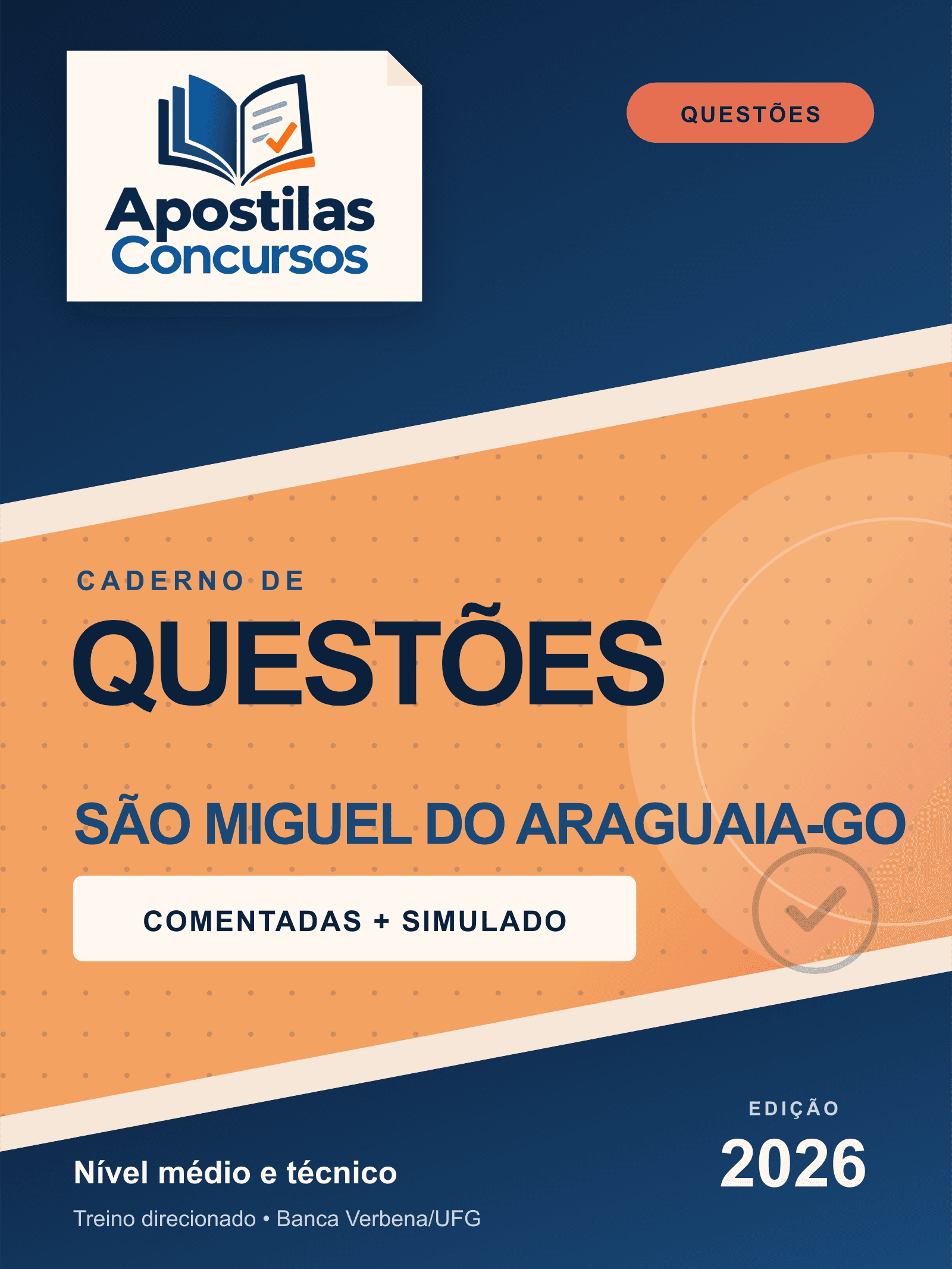 Capa de Caderno de Questões São Miguel do Araguaia-GO 2026